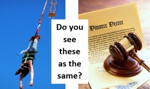 Bungee jumping and divorce: cut from the same cloth?